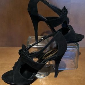 Elie Tahari Heels Black Suede